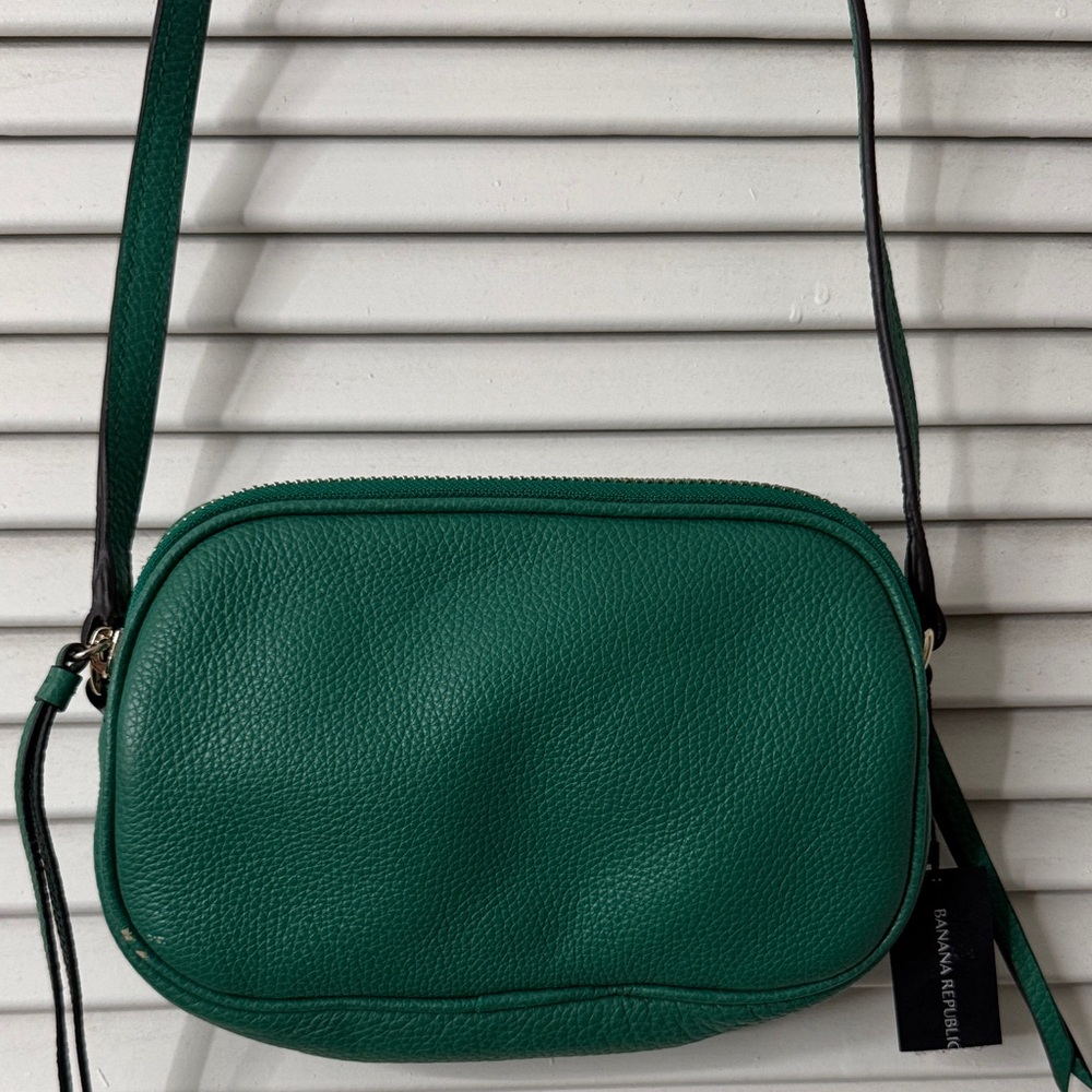 Green Leather Crossbody Bag